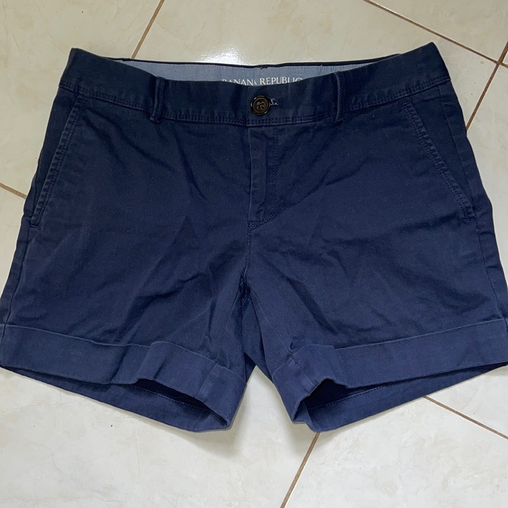 Banana Republic City Chino Shorts Navy